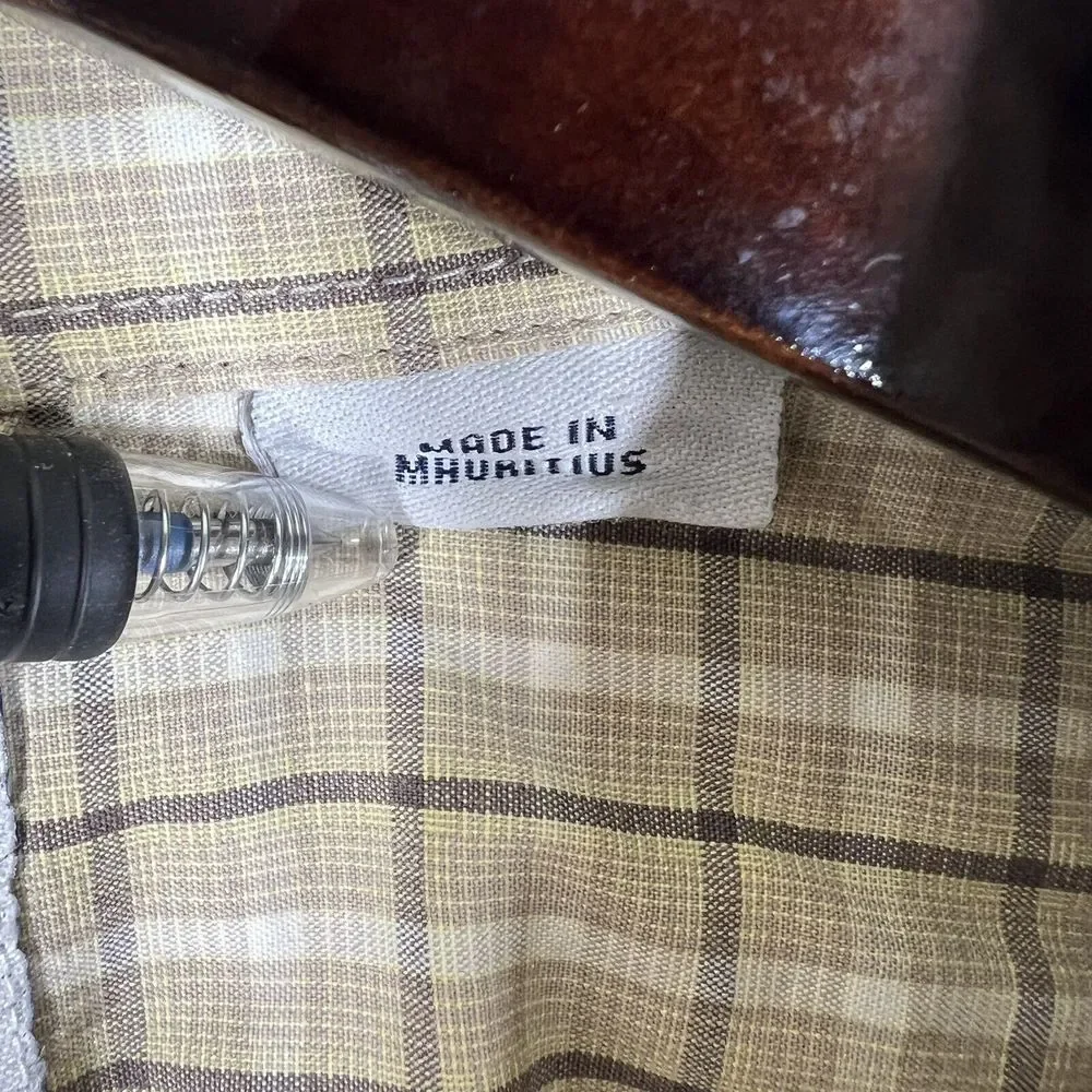 J Crew Shirt Mens Large L Yellow‎ Check Button Up Long Sleeve Casual Pure Cotton
